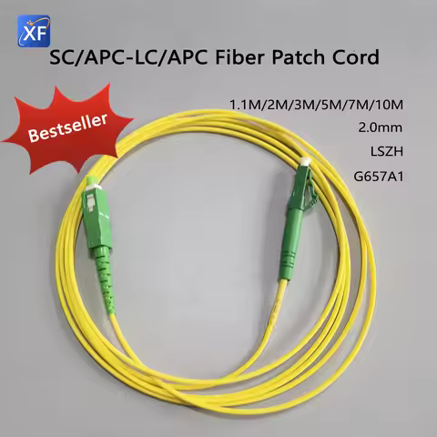 Cable Fibre Optique SC/APC To LC/APC 2.0mm LSZH G657A1 Fiber Optic Wire1.1M/2M/3M/5M/7M/10M Single C