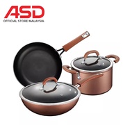 ASD 5 Pcs Non Stick Induction Cookware Set Copper Finish - Element