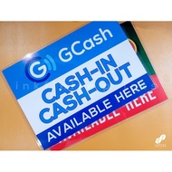 GCASH CASH IN CASH OUT SIGNAGE LAMINATED MAKAPAL A4