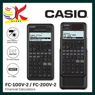 CASIO FC-100V-2 (BATTERY) / FC-200V-2 (SOLAR & BATTERY) 2ND EDITION FINANCIAL CALCULATOR WITH 4-LINE