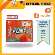 🔥VIP🔥 U Mobile Unlimited Funz Pack #Plan GX30 GX38 & 💥GX43💥