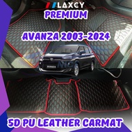 Toyota Avanza LAXEY Carpet Floot mat 5D Carpet Pu Leather ( 3 Row)