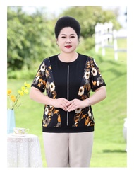 Áo kiểu phối hoa trung niên bigsize - BSk522