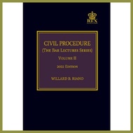✸ ✙ ✴ Civil Procedure Volume II by Willard Riano (2022 Edition) Cloth Bound