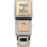 成色極佳的 Fendi Secret 2 Time Zone 5500L 不鏽鋼鍍金石英錶 1915 [二手] FENDI