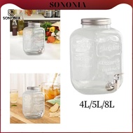 [SONONIA] Glass beverage dispenser, water dispenser, lemonade glass with lid, glass