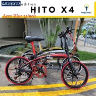 2022 Hito X4 Litepro Premium Edition - Shimano 7 Speed Foldable Bike LightWeight Official Hito Distributor Magiclamp 123