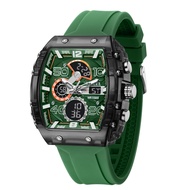 SMAEL | SMAEL 8109 New Mens Square Dual Display Sport Watch - 50M Waterproof Luminous Alarm Chrono D