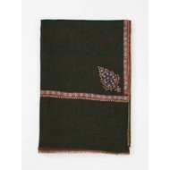 紅綠雙面色手工刺繡/克什米爾手工披肩100% Pashmina羊絨