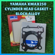 [ ASHUKA ] CYLINDER HEAD GASKET BLACK + BLOCK ALLOY JAPAN YAMAHA XMAX250 XMAX300 XMAX