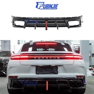 High-Quality Carbon Fiber Rear Bumper Diffuser, Suitable for 2024 Porsche Panamera 976, Carbon Fiber