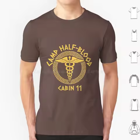 Cabin 11 Camp Half-Blood T Shirt Big Size 100% Cotton Camp Half Blood Pjo Hoo Toa Percy Jackson Fana