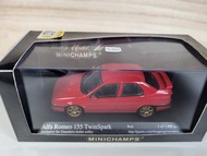 1/43 Minichamps Alfa Romeo 155 TwinSpark Red Exclusive Omoshiro  Buhin Sohko
愛快羅密歐 罕有品 (車身有疹) 1:43