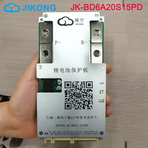 JK BMS JK-BD6A20S15P 100A 8S-20S 12V 24V 48V 72V Active Balance 0.6A JIKONG BMS APP BT BMS for Lifep
