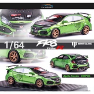 YM Model 1/64 Honda Civic FK8 TYPE R WHITELINE