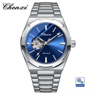CHENXI นาฬิกาผู้ชายนาฬิกากลไกสแตนเลสกันน้ำสำหรับยาฬิกาข้อมือชาย