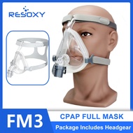 CPAP Mask Full Face Mask with Headgear Silicone Cushion Frame Reusable BIPAP Mask