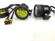 ไฟสปอตไลท์มอเตอร์ไซค์ ไฟสปอตไลท์แอลอีดีมอเตอร์ไซค์รุ่นL6xมาพร้อมฝาครอบเหลืองและปลั๊กกันน้ำ (ขาย เป็น