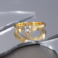 Women style Gemstone Ring Gold 916/ Lynne Cincin Batu Permata Emas 916