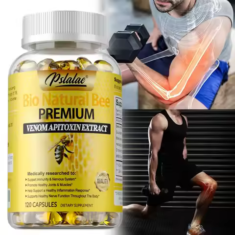 Natural Bee Venom Extract Capsules - Glucosamine Chondroitin Supplement Relieves Joint Pain and Stif