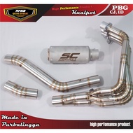 Racing Exhaust Zx25r, Zx25rr 4 Cylinder SC Project Get Underbelly and Highmount Model Header