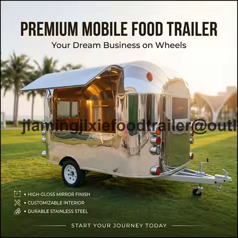 Small Ice Cream Bbq Coffee Trailers From China Mobile Food Truck Fully Equipped Food Trailer With Fu