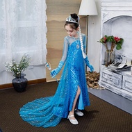 baju budak perempuan dress budak perempuan baju kurung budak perempuan Elsa Genuine Frozen Summer El