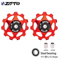 ZTTO MTB จักรยานด้านหลังเฟืองจักรยาน11T 13T เหล็กลูกรอก AL7075 CNC จักรยานเสือหมอบลูกกลิ้งสายพาน4mm 5mm 6mm