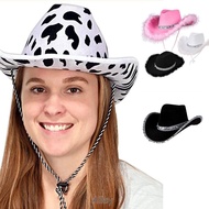 ALLEY Cowgirl Hat Women Sequin Cowboy Accessory Cosplay Performance Sequin Cowgirl Hats
