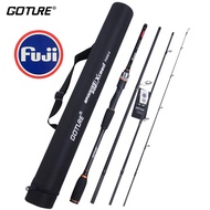 Goture Xceed 4 Section Spinning Casting Fuji Fishing Rod 6ft-10ft 5-39g Carbon Fiber Mh M Portable L
