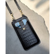 HANDPHONE SLING BAG BLACK / Crossbody Phone Bag Rantai / Sling Pocket Phone Tas Neo