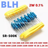 10PCS Metal Film Resistor 2W 0.1% 5R 10R 12R 15R 20R 22R 25R 30R 47R 50R 100R 150R 200R 220R 250R 33
