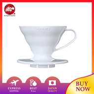HARIO VDR-01W V60 01 Transparent Coffee Dripper, White, Coffee Drip for 1-4 Cups