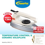 PowerPac Heavy Dry Iron with Temperature control 1.3KG (PPIN1125)