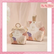 [10.5*9*5.2cm] Elegant Four Flower mini bag with wooden ring handle Hy Hy Store