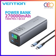 Vention 27000mAh Power Bank 140W PD3.1 QC3.0 Fast Charging with LED Color Digital Display Powerbank