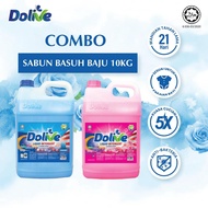 Dolive Combo Pencuci Baju (10kg) - Bauan Segar Mewangi, Melembut, Anti-Hapak, Anti-Bakteria (2 Botol