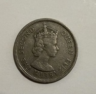 香港1960年$1硬幣一個