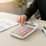 Accounting & Finance Desktop Calculator with Large Buttons, Dual Power