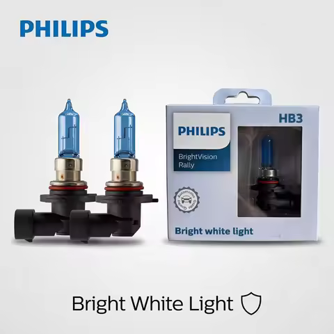 Philips H4 H11 HB3 HB4 H1 H3 9005 BrightVision Rally Car Halogen Headlight 4300K Bright White Auto L