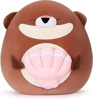 Colliyarko Large Otter Plush Pillow Stuffed Animal Toy,Big Cute Soft Toys 12" Fat Kawaii Cuddle Ador