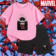 Children's Clothing Set Short-Sleeved T-Shirt + Shorts 2-Piece Spiderman Superhero 011
