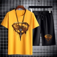 BD423+DKC423B Set Of T-Shirts With Sleeves And Shorts For Both Men And Women 7 Colors Many Sizes To 