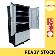 EAGLE DIY Plastic Cabinet Almari Baju Almari Plastik Serbaguna Storage Cabinet / Almari Rak Kasut J3