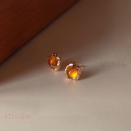 Friendship Product One Time Fragment Amber Spring Summer Earrings Niche High-End Retro Classy Design
