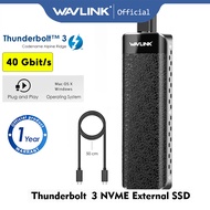 Wavlink Thunderbolt 3 To NVME SSD40Gbps Type-C ถึง M Key/ B + M Key 2280เคสฮาร์ดไดรฟ์เสริมอลูมิเนียม