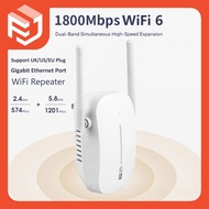 Wifi 6 Repeater 1800Mbps Dual Frequency 2.4GHz 5GHz Gaming Wifi Extender High Speed Signal Extender