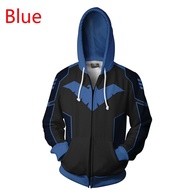 Nightwing Zipper Hoodie 3D print Jacket Men's Coat Outerwear