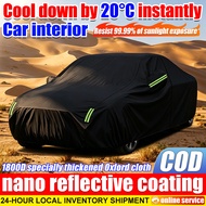 【Resist 99.99% UV】car cover 1800D 5 layer reinforced comprehensive protection car outdoor protection