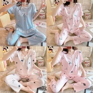 【pajamas】 【Ready Stock】baju tidur women's pyjamas seluar tidur wanita piyama set wear baju tidur plu